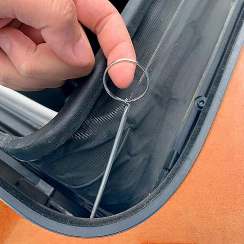 Flexible Drain Brush,Extra Long Pipe Tube Cleaner Fridge Flexible Drain Brush Skinny Tube Spiral Cleaning Brush Drinking Straw Cleaner,Nylon Cleaner Double Ended Elastic Hose Pipe 60-inch 2 PCS