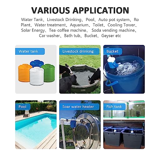 Float Valve 3/4" Side Inlet Male Automatic Water Level Control Valve for Water Tank, Water Tower,Swimming Pools, Livestock Water Trough, Aquaculture, Aquariums - size: 3/4" side