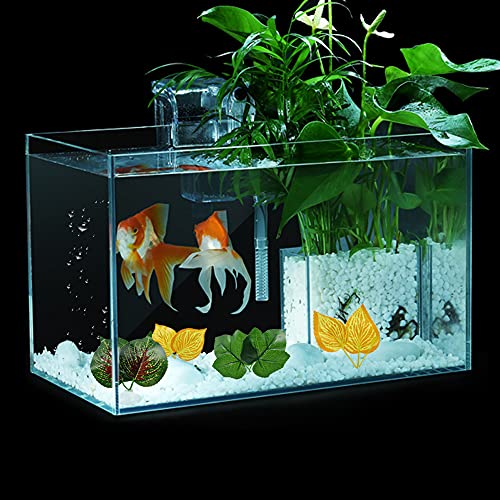 N A 10 PCS Betta Leaf Hammock Pack, Bed for Fish, Soft and Large Blue Spotted Plant Pad, Holder for Tropical Fish Aquariums and Saltwater