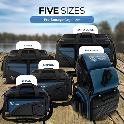 Reaction Tackle Fishing Tackle Bag – Salt Water Resistant Fishing Bag, 1000D PVC Waterproof Material, Tackle Box Organizer with Dividers for 3600 or 3700 Trays - color: C: Large Bag (without trays)