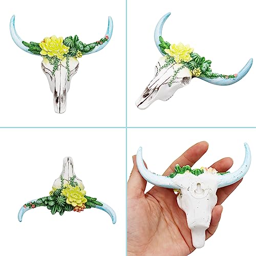 Oooct Bearded Dragon Tank Decor Accessories, Resin Cattle Skull Reptiles Hideouts Decorations, Decor Statue for Fish Aquarium Cave Landscape - color: B, size: Small