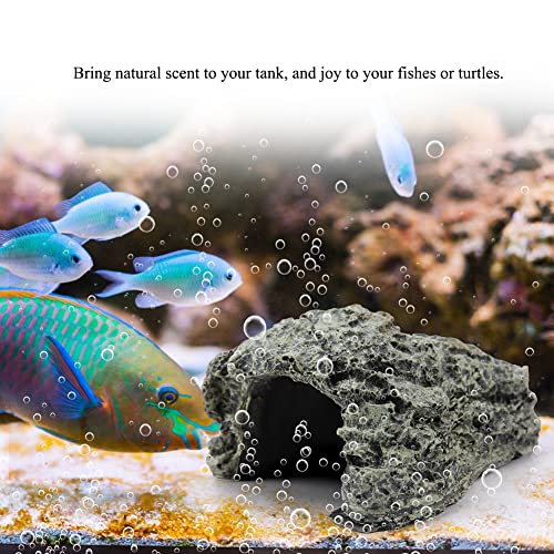 DEWIN Aquarium Large Cave - Reptile Hiding Spot, Fish Turtles Basking Hide Decoration Ornament for Home Office (Large) - color: Large