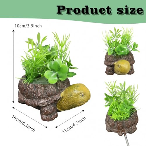 Turtle Tank Accessories Fish Tank Bubbler - Realistic Resin Turtle Aquarium Decor with Air Stone, Aquarium Bubbler Decorations for Fish Tank Oxygenation and Landscape Enhancement, With Air Tubing - color: B Turtle