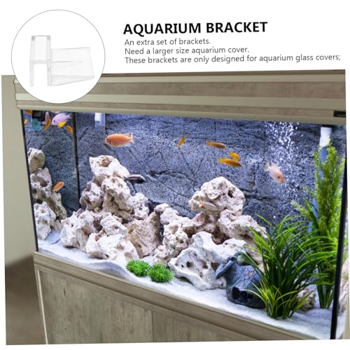 Happyyami Strong Support Holders for Aquariums 4pcs 8mm Plastic Clips Glass Cover