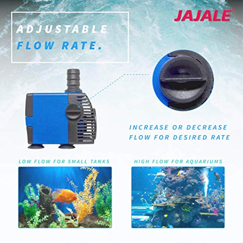 317 GPH Submersible Water Pump - Adjustable Quite Aquariums, Fountains, Hydroponics, and Pond Pump, 6.6ft Lift, 22W - 2 Pack - color: Blue; 2 Pack, size: 317 GPH