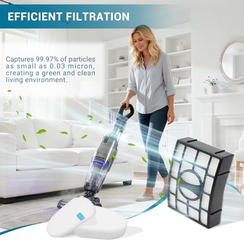 Filter Replacement for Shark ZU560 ZU561 ZU562 ZU572 UV650 UV725 ZU660 CU530 Rotator Navigator Zero-M Lift-Away Speed Upright Vacuum, 2 HEPA + 2 Foam + 2 Felt Filter Kit with Cleaning Brush - style: 4+2 Pack Filters