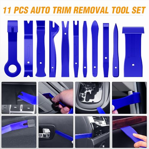 GOOACC 330Pcs Trim Removal Tool, Auto Push Pin Bumper Retainer Clip Set Fastener Terminal Remover Tool Adhesive Cable Clips Pry Kit Car Panel Radio Removal Auto Clip Pliers, Blue - color: 330Pcs Clips Removal Kit Blue