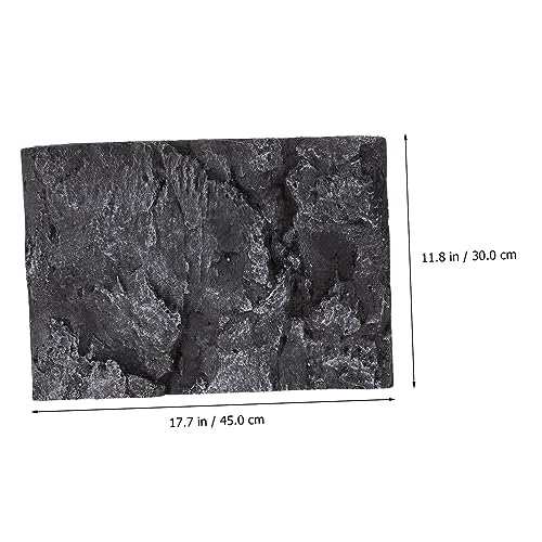 Mikikit 3D Reptile Tank Background Board Pu Material Turtle Habitat Decoration 17.7X11.8 Inch Aquarium Terrarium Wall Display