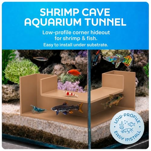 Aquarium Underground Tunnel 5", Clear Viewing Fish Tank Cave, Dual-Entrance Shrimp Hideout, Substrate Buried Decor for Betta, Loaches, Corydoras, Smooth ABS, Sand - color: Style A Sand