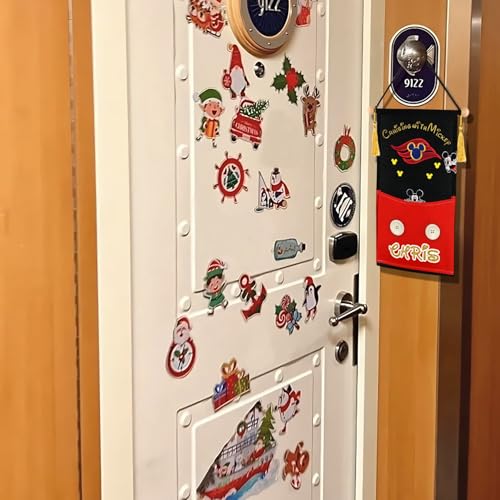 RUNROLE 8 Inch Narrow Fish Extender to Right Fit the Cabin Door - 1, 2, 3, 4 Pocket Hanging Storage Organizer, Easily Customize, 2026 & 2027 FE for Gift Exchanges and Pixie Dust, Cruise Essentials - size: 1 Pocket