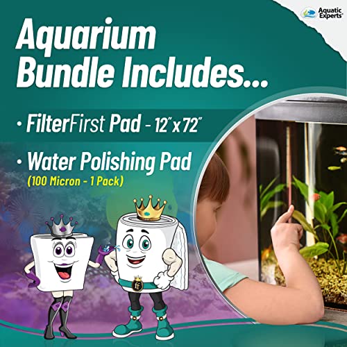 Aquatic Experts Aquarium Polishing Filter Pad, Water Polishing Pad for Aquarium Filters, Filter Floss for Fish Tank Filters, (100 Micron, Aquarium Bundle) - size: Aquarium Bundle