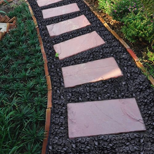Calofulston 15LB Black Rock, Small River Stones Pebbles for Plants, Vases, Landscaping, Highly Polished Decorative Rocks, 1-1 3/4 Inch - size: 15lb, style: Black