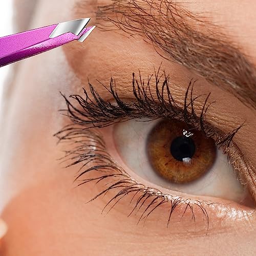 Honoson 3 Pieces Eyebrow Tweezers Stainless Steel Pointed Tip Pointed Hair Removal Tweezers Precision Splinter Plucking and Ingrown Hair Removal (Gradient)