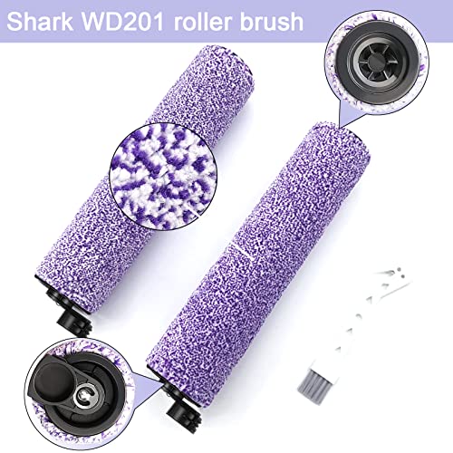 Hydrovac Replacement Brushroll & Filte for Shark WD101 WD201 WD100 WD200 AW201 WD200C WD201C WD101C AW261 wd160 HydroVac XL 3-in-1 vacuum cleaner, compare parts WDB1, WDB2, WDFF1, WDFF2, WDB1F2 - color: Wd201(2+4)