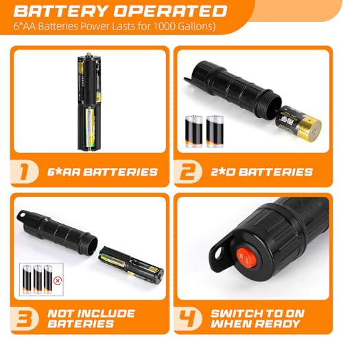 Portable Transfer Pump Battery Operated Electric Siphon Pump for Gas, Fuel, Diesel, Water Transfer 2.4 GPM Flow Oil Extractor, 47 Inches Hose-Easy to Use Hand Fuel Pump, Multi-Use Transfer Pump O-Y - size: Orange-Yellow