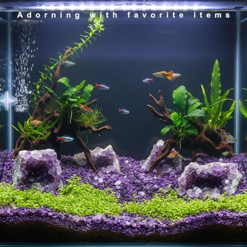Crystal Chips Stone-Aquarium Rocks Decor,Fish Gravel,Tumbled Stone Chips for Aquascape Vase Filler,DIY Crafts,Indoor Plants - color: Purple