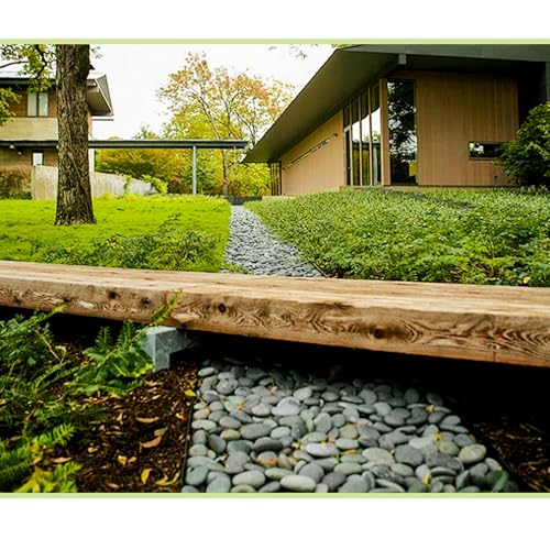 18LB River Rocks,Mexican Beach Pebbles for Plants,Potting,Garden Landscape Stone Paving Stone Grey 1Inch - 2Inch - size: 18LB, style: Large