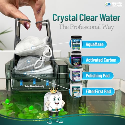 Aquatic Experts Aquarium Filter Floss for Fish Tank Filters - FilterFirst Aquarium Filter Pad - Media Roll for Crystal Clear Water, 3/4" - 1" Thick (12 Inch Wide, 24 Feet Long) - size: 24 Feet Long