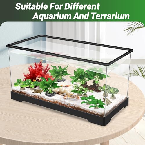 GOZILLA Silk Fish Tank Plants,Reptile Artificial Plant,Reptile Plants for Terrarium,Aquarium Decorations Accessories Set,Resin Driftwood Artificial Silk Aquarium Plant for Fish Tank.(11PCS/C-Set) - color: 11pcs/C-set