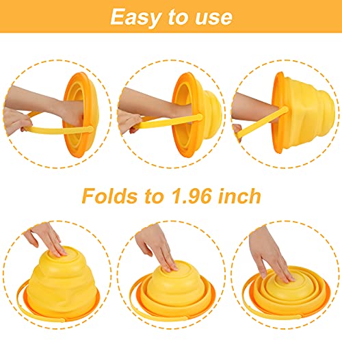 Beach Sand Toys Set for Kids, Silicone Collapsible Foldable Beach Bucket Travel Beach Toys for Summer Outdoor Camping and Fishing Tub with Sand Molds Shovels Rakes for Toddlers Boys Girls 2.5L 3PCS - style: Style2