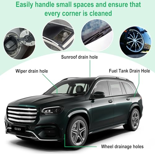ecocstm Auto Sunroof Drain Cleaning Tool, 196 Inch Flexible Tube Cleaning Brush, Flexible Drain Brush Extra Long Pipe Cleaners for Car, Car Sunroof Drain Hole Cleaner for Drains, Sewers, Windshields - size: 196 Inch