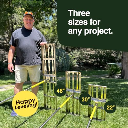 Rocklin™ Lawn Leveling Rake | Stainless Steel Leveling Tool | Level Soil or Dirt Ground Surfaces Easily | 48” x 10” Ground Plate | 78” Extra Long Handle Yard for Dad, Husband & Men - size: 48 Inches