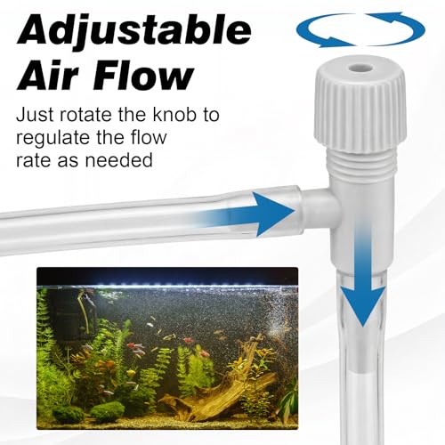 Gerrii 50 Pcs Aquarium Air Control Valve Fish Tank 2 Way Valves for 3/16" Airline Tubing Plastic Airflow Controllers Regulators Air Pump Accessories for Aquarium Fish Tank Adjustable Hose Connectors