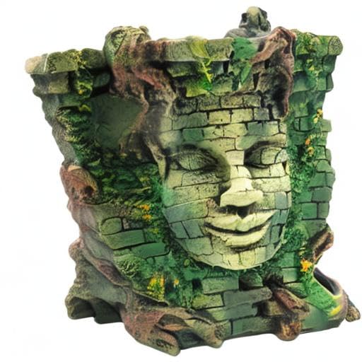 Tfwadmx Aquarium Decoration Statue Fish Tank Resin Ancient Roman Ruins Ornament Cave Hideout for Hermit Crabs Crayfish SuckerFish Guppy