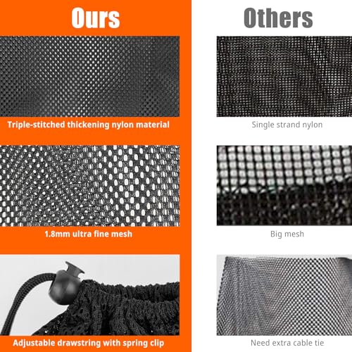 1 Pcs Pump Barrier Bag, 12.2" x 15.9" Pond Pump Filter Bag Black Nylon Mesh Bagfor Pond Filter - style: 1Pcs-12.2" x 15.9"