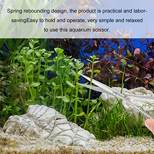 Balacoo Aquascaping Spring Scissors Stainless Steel Water Plant Aquarium Trim Tool