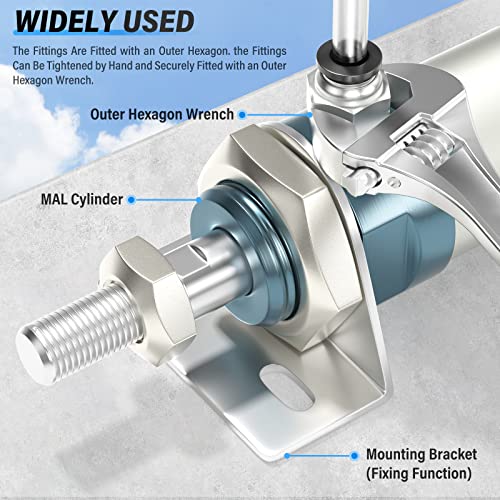 TAILONZ PNEUMATIC Male Straight 1/4 Inch Tube OD x 1/8 Inch NPT Thread Push to Connect Fittings PC-1/4-N1 (Pack of 20) - size: 1/4"OD x 1/8"NPT