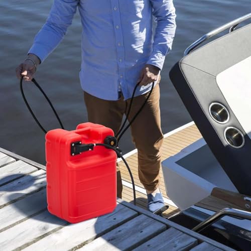 6 Gallon Marine Portable Tank, 24 L Marine Tank, Boat Marine Transfer Tank with Hose, I-Shaped Handle - size: 24L
