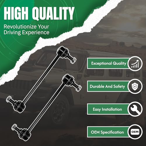 K80258 2PCS Front Sway Bar End Links for Chrysler 200 Sebring 2007-14/for Jeep Compass Patriot/for Mazda MPV Protege 5 01-03/for Dodge Avenger Caliber/for Mitsubishi Lancer Outlander RVR 07-15 - size: K80258 X2