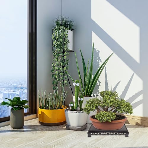 NUOBESTY Rectangular Plastic Flowerpot Base and Aquarium Stand for Indoor Plants, Multi-purpose Fish Tank Holder with Sturdy Plastic Material, Suitable for Living Room and Garden Display