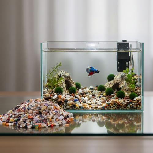 Crystal Chips Stone-Aquarium Rocks Decor,Fish Gravel,Tumbled Stone Chips for Aquascape Vase Filler,DIY Crafts,Indoor Plants - color: Colorful