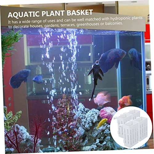 Ipetboom Hanging Aquarium Plant Holder 4Pcs Aquatic Plant Pot with Hook Aquarium Water Plants Planter for Fish Shrimp Plant Cultivation - color: As Shown 1