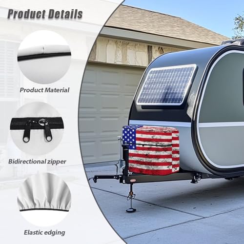American Flag Dual 20lb Propane Tank Cover with Zipper Dust-Proof RV Propane Tank Cover Weather Resistant Gas Cylinder Covers - color: American Flag, size: S(20LB)
