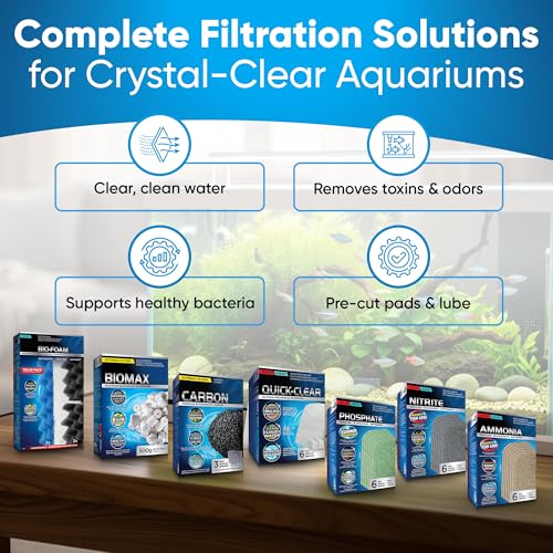36 Pcs 406/407 Filter Media Canister Filter Maintenance & Replacement Filter Media Kit, Quick Clear, Carbon Bags (300g), Biomax (500g), Bio Foam, Phosphate-Ammonia-Nitrite Remover, Including Mesh Bags