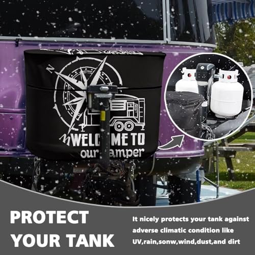 Compass Camper Propane Tank Cover for Dual 20LB Camper Propane Tank Cover Universal - color: Compass, size: Small-Double 20LB