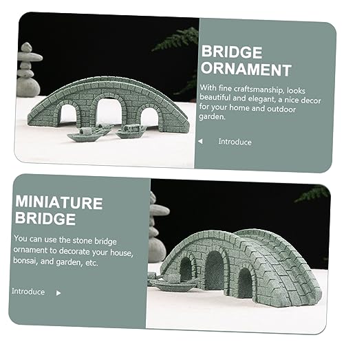 YARNOW Miniature Bridge Statue for Landscape Decoration Realistic Tabletop Ornament for Fish Tank and Bonsai Garden for Home and Garden Decor