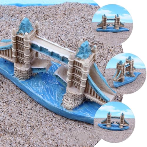 POPETPOP 2pcs Fish Tank Decoration Fish Tank Craft Betta Accessories Aquarium Rocks for Aquarium Rocks British Decor Underwater Bridge Adorn Supplies