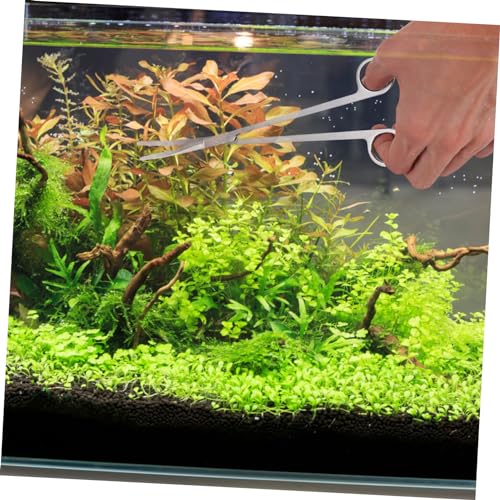 Kisangel 1set Aquascaping Tools for Aquarium Water Plants Scissors Tweezers Spatula Fish Tank Cleaning and Planting and Easy to Use