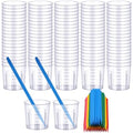 Gartful Resin Measuring Cups and Sticks, 200PCS Disposable Mixing Cups Set - 100PCS 30ml Graduated Measuring Cups and 100PCS Pointed Stir Sticks for Epoxy Resin, Glue, Paint Pouring - color: Clear cups+point stick, size: 30ml