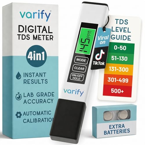 Instant 4-in-1 TDS Meter Digital Water Tester for Drinking Water | Accurate 0–9990 PPM EC & Temp Readings | Ideal for RO Systems, Aquariums, Pools – Built for Professionals, Easy for Anyone