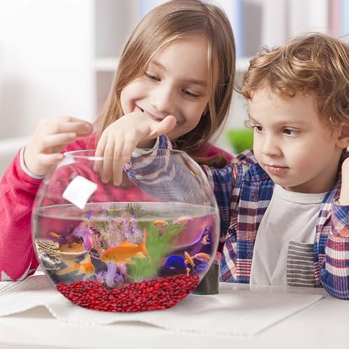 Keedolla 0.5 Lb Red Sea Glass Pebbles Stones Aquarium Gravel Fish Tank Rocks Small Frosted Glass Marbles Gemstones for Fish Turtle Tank, Vase Fillers and DIY Crafts - color: Red, size: 0.5 LB