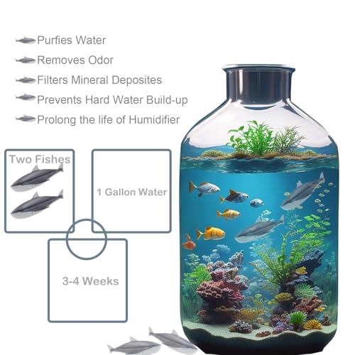 Humidifier Cleaner 6 Pack,Humidifiers Fish Tanks Cleaner,Warm&Cool Most Humidifiers and Fish Tank,Purifier Water (Grey) - color: Grey