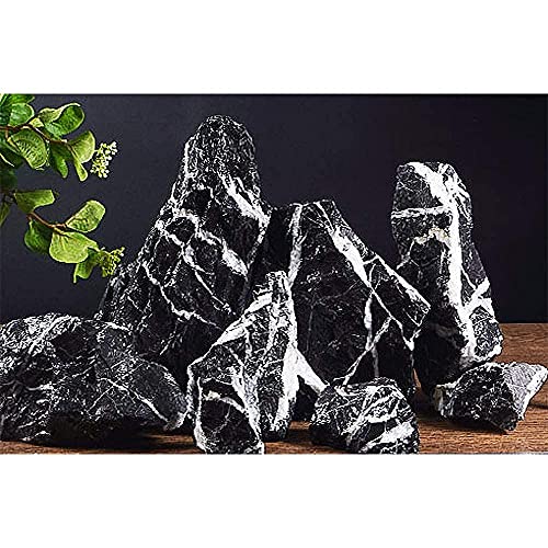 LANDEN Natural Tonwa Stones Slate Stones for Aquariums Terrariums, Paludarium,Vivariums, Reptile and Amphibian Enclosures (17lbs, 2 to 8 inches) - size: 02 Tonwa Stones(2-8inch,17lbs)