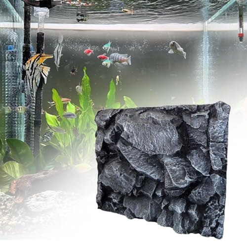 3D Reptile Tank Background Wall Decoration for Tank Background 23.6 X 17.7 X 2.5 Inch for Fish Chameleons Multipurpose Accessory, Style A
