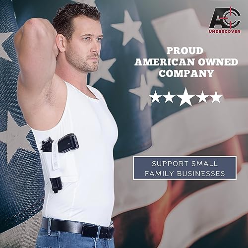 Concealed Carry Wear CCW Compression Tank Top - Tactical Everyday Carry EDC - Gun Holster Shirt for Men - color: White, size: Medium