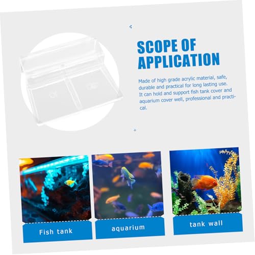 Milisten 4pcs Acrylic Aquarium Lid Brackets for Tanks Sturdy Support for Fish Tank Transparent Design for Elegant Aquariums and Acrylic Material